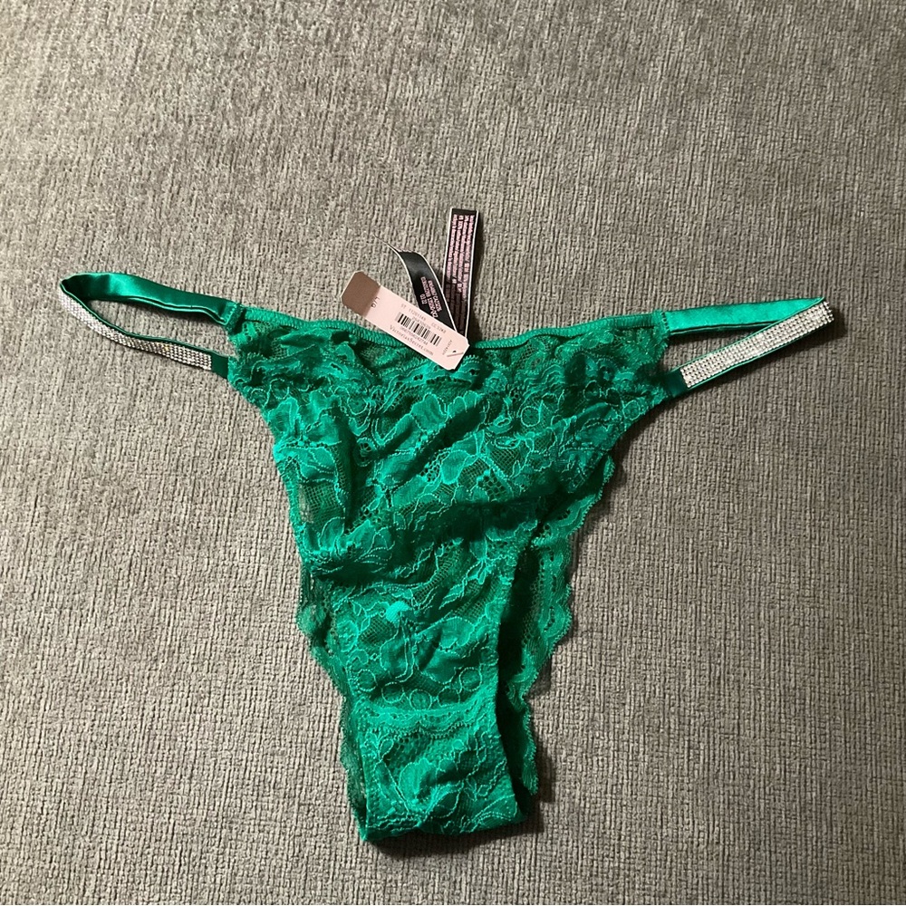 Very Sexy Victoria Secret Brazillian Slip brand new with tag size Large, green